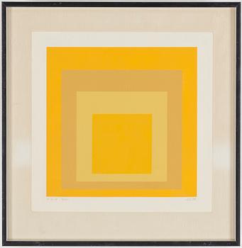 JOSEF ALBERS, färgserigrafi, signerad och numrerad 2/125, daterad '70.