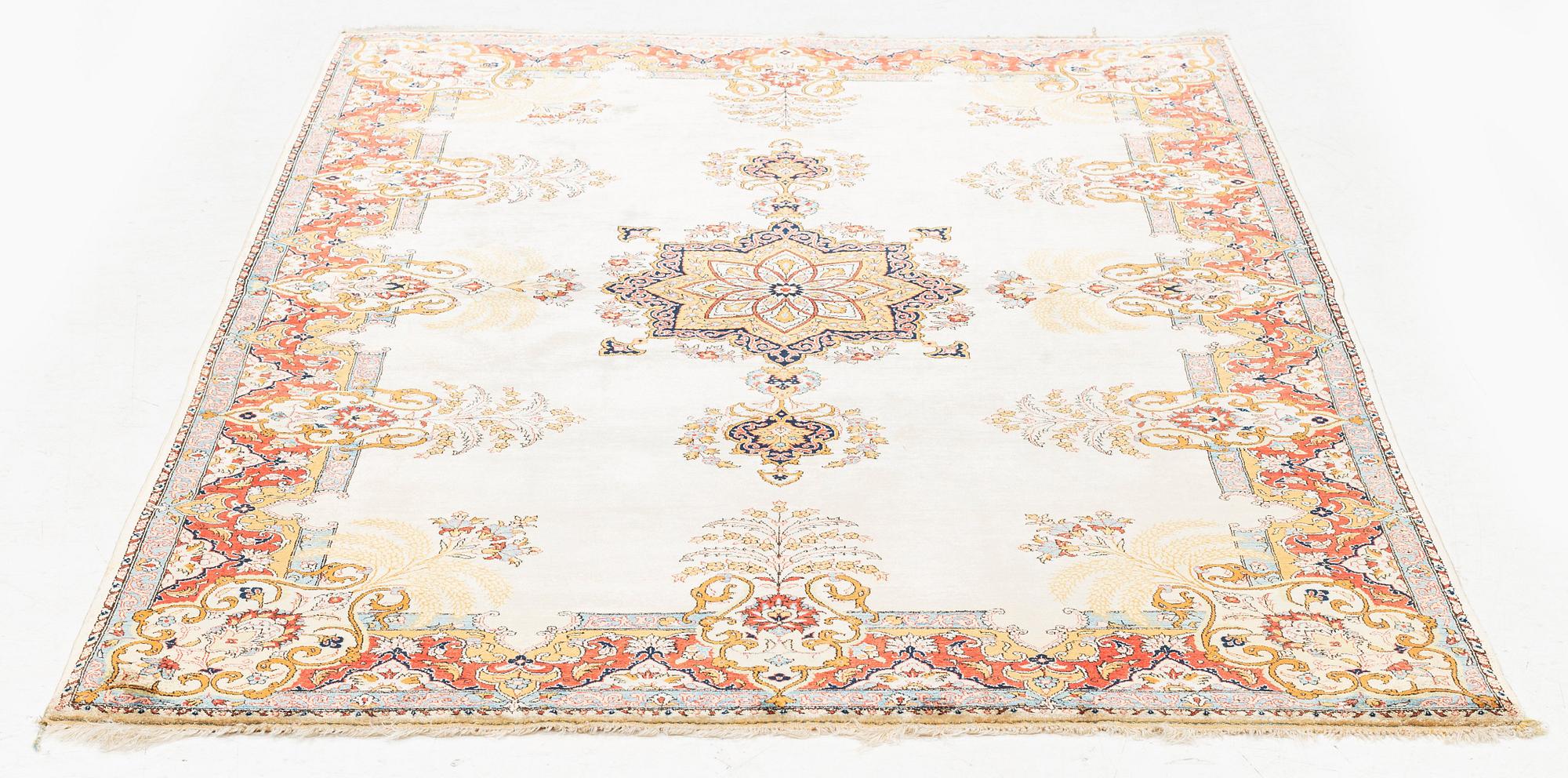 A mid 20th century Qum / Kashan rug, c. 207 x 138 cm.