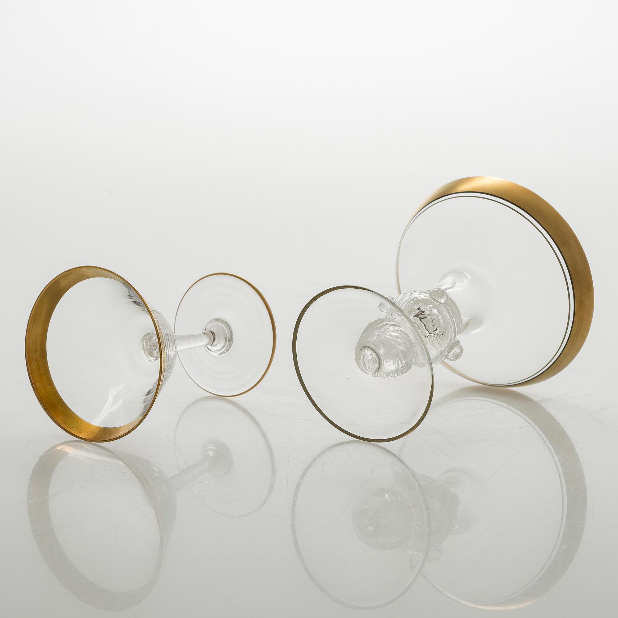 Glasservis, 74 delar, 1900-talets mitt.