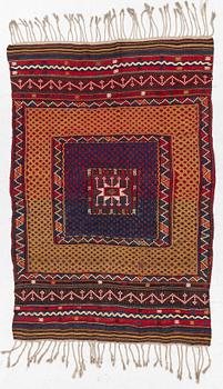 Rug, semi-antique Kelim, approx. 189 x 125 cm.