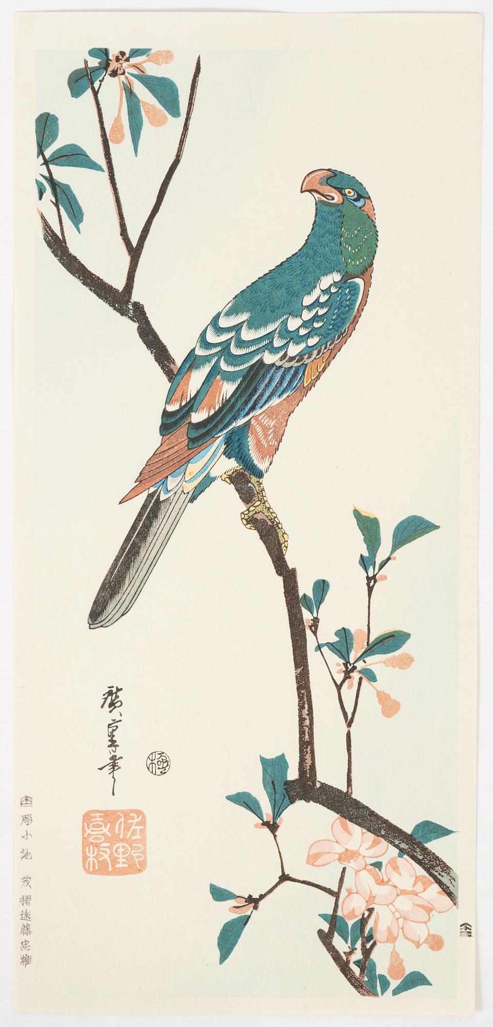 A set of 23 woodblock prints depicting birds from various artists, 20th Century.