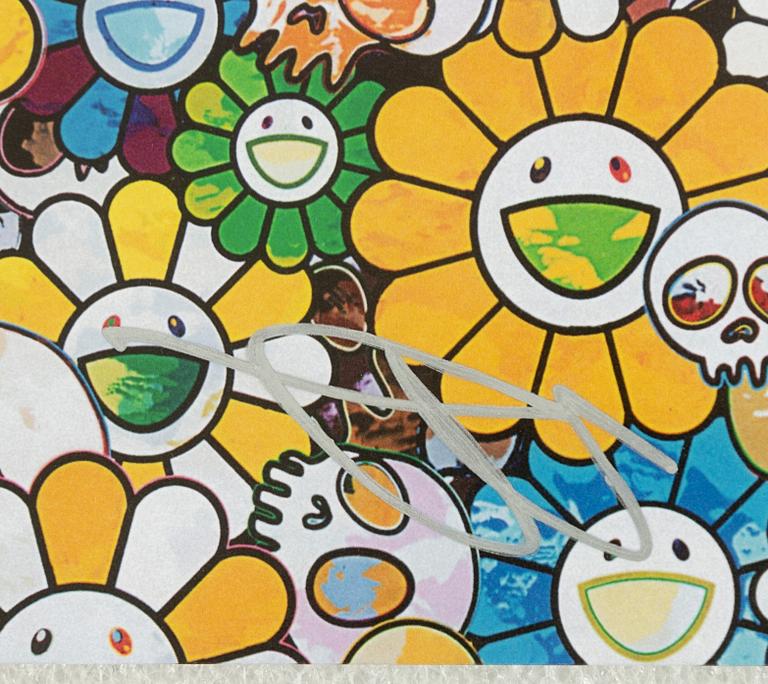 Takashi Murakami, "Skulls and Flowers (Multicolor)".