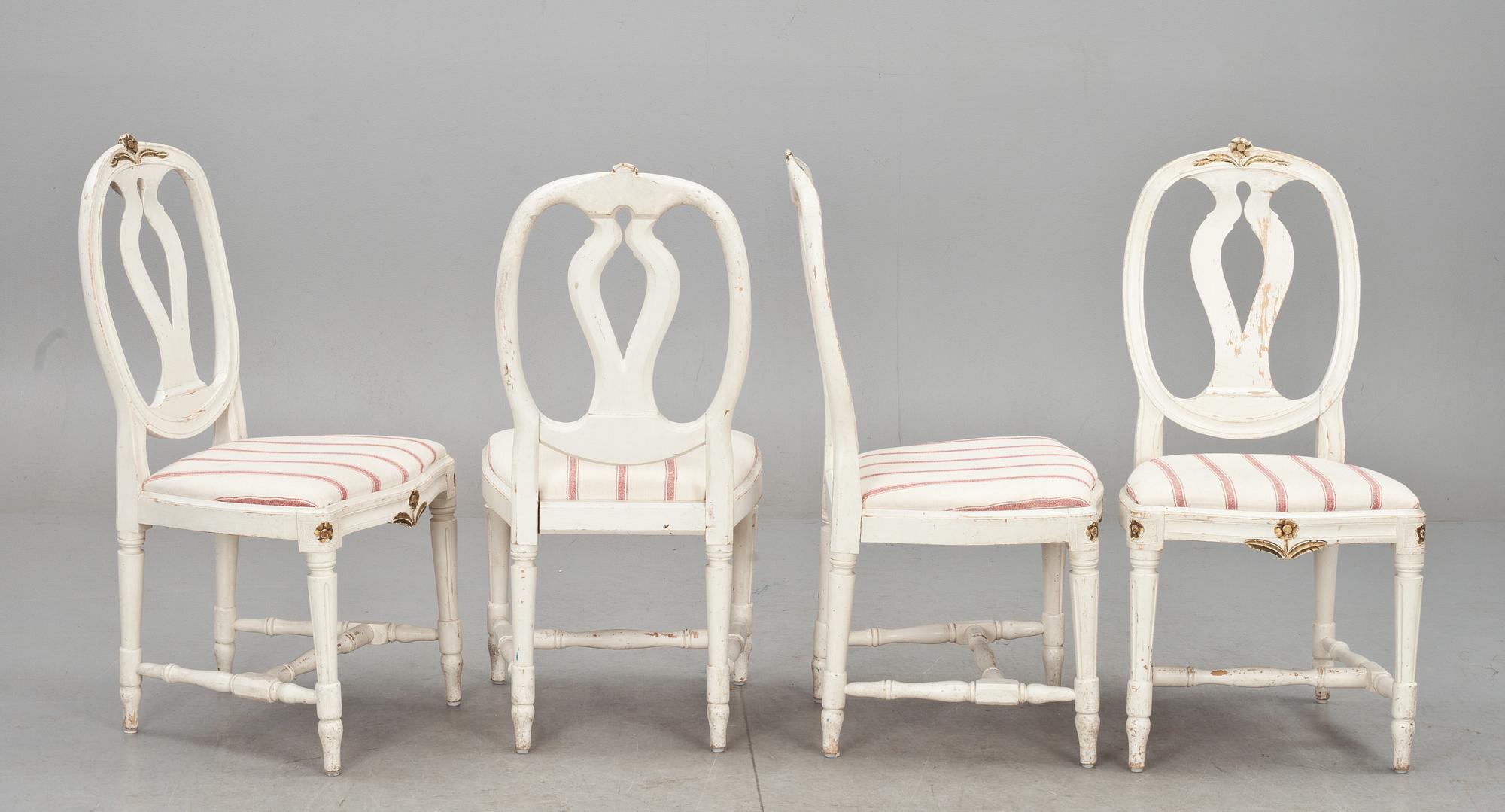STOLAR, 8 st, gustaviansk stil. omkring 1900.