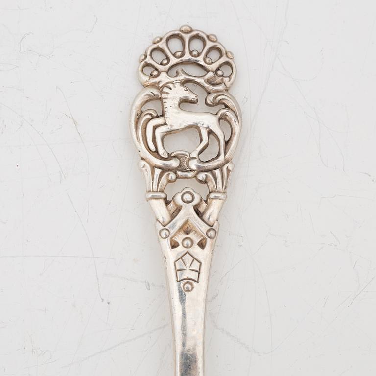 Serving cutlery, 3 pieces, silver, Norway.