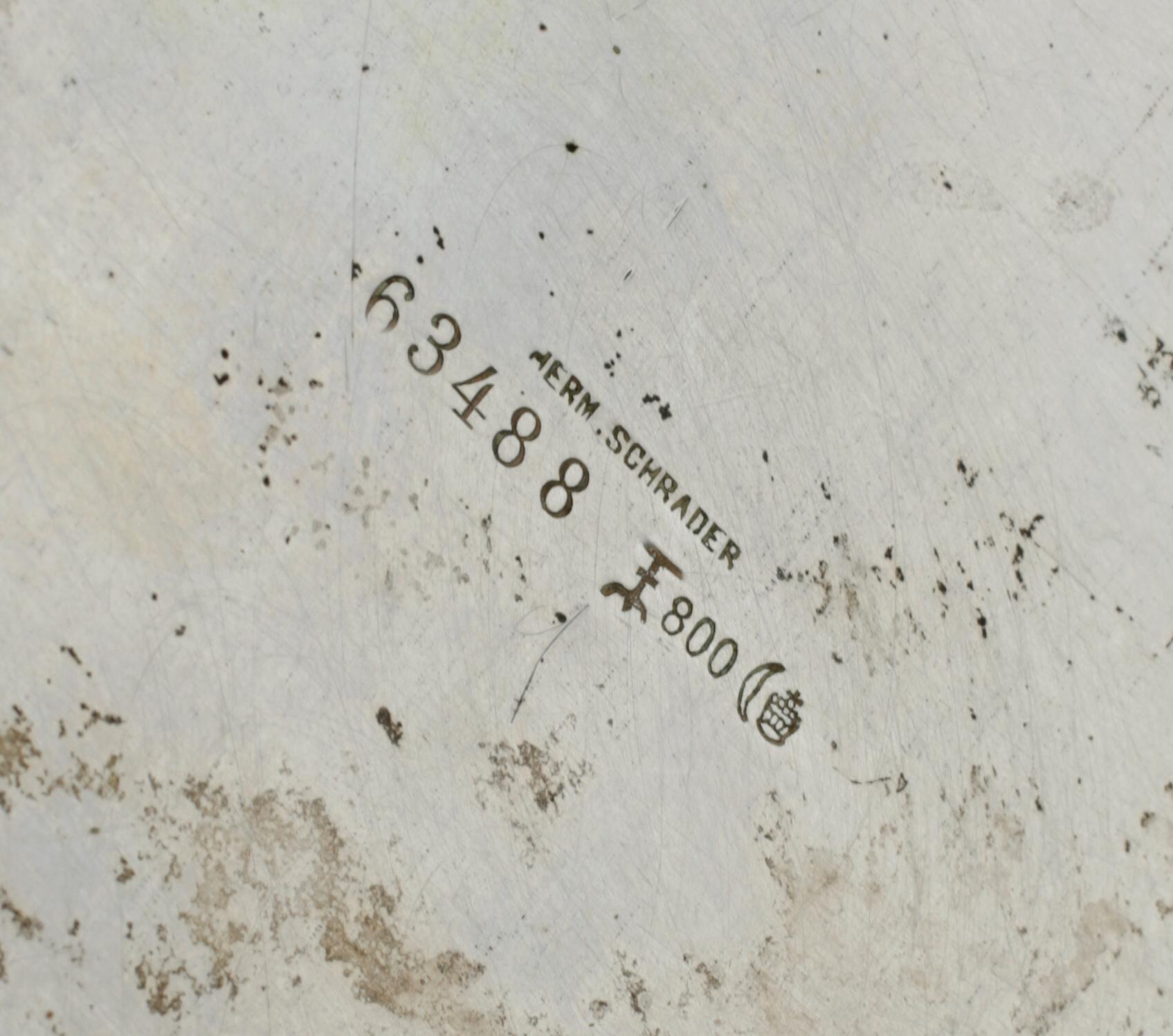 SERVERDELAR, 3 st, silver, Tyskland, 1900-talets början. Vikt ca 970 gram.