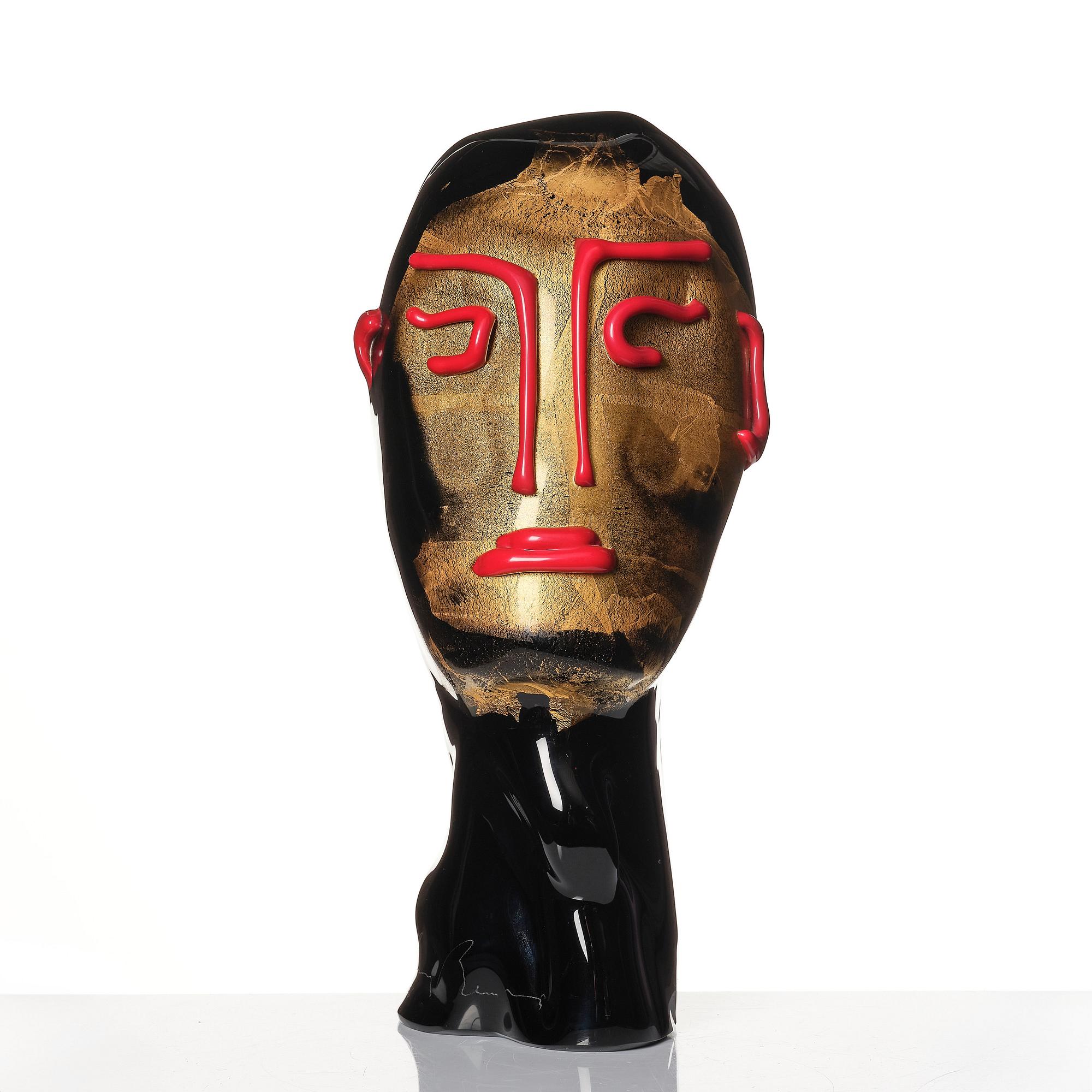 Luigi Benzoni, a glass sculpture of a head, Berengo Studio, Italy 2006.