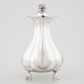 A silver coffee pot, GAB, Stockholm, Sweden, 1886.
