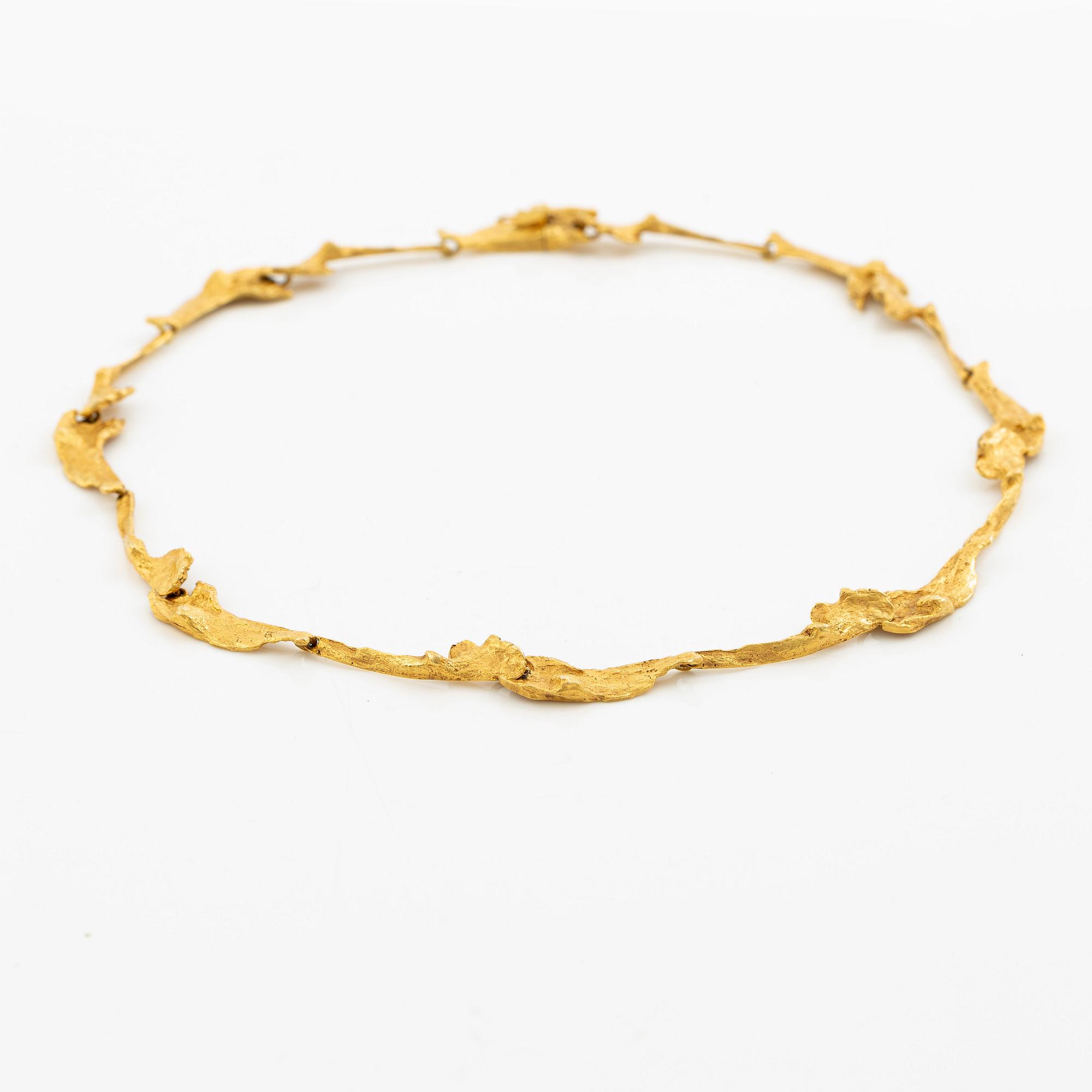 Björn Weckström, Necklace, 18K gold, "Mariehand", Lapponia.