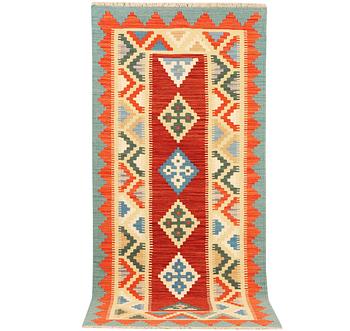 A Kilim runner carpet, c. 196 x 88 cm.