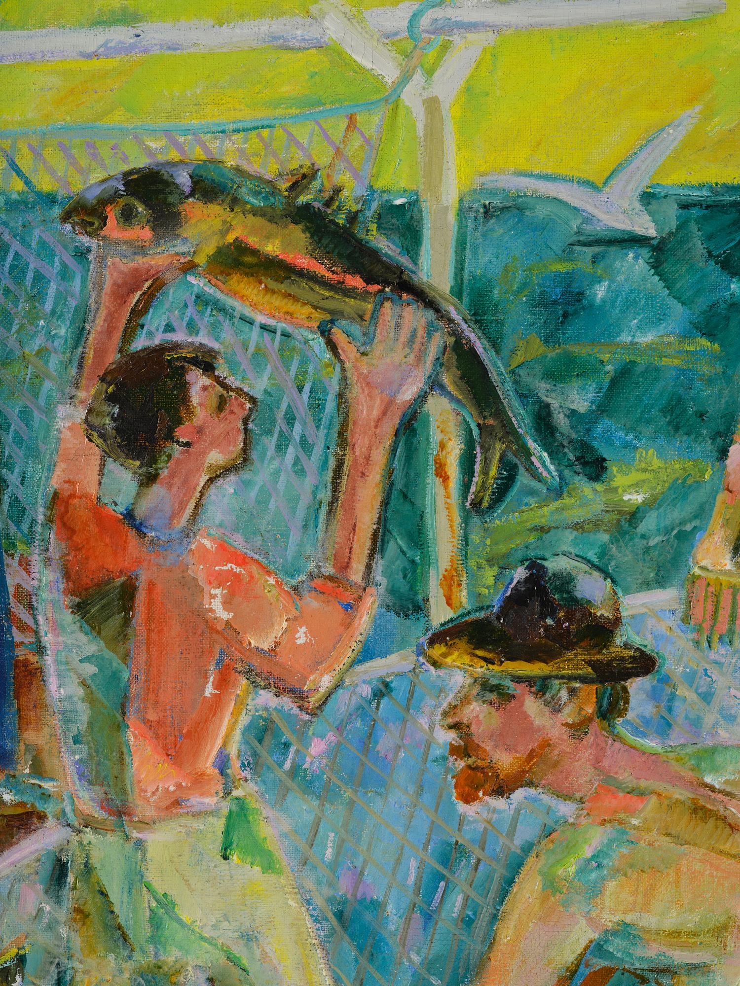 Reidar Särestöniemi, Fiskare med dagens fångst.