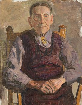 Maj Bring, Portrait of a man in a chair.