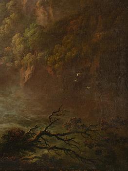 Italiensk skola 1800-tal. Vy över Cascata delle Marmore.