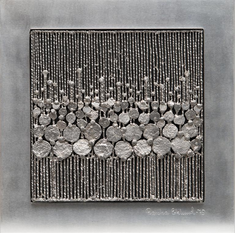 RAUHA EKLUND, relief, metal, signed and dated -79.