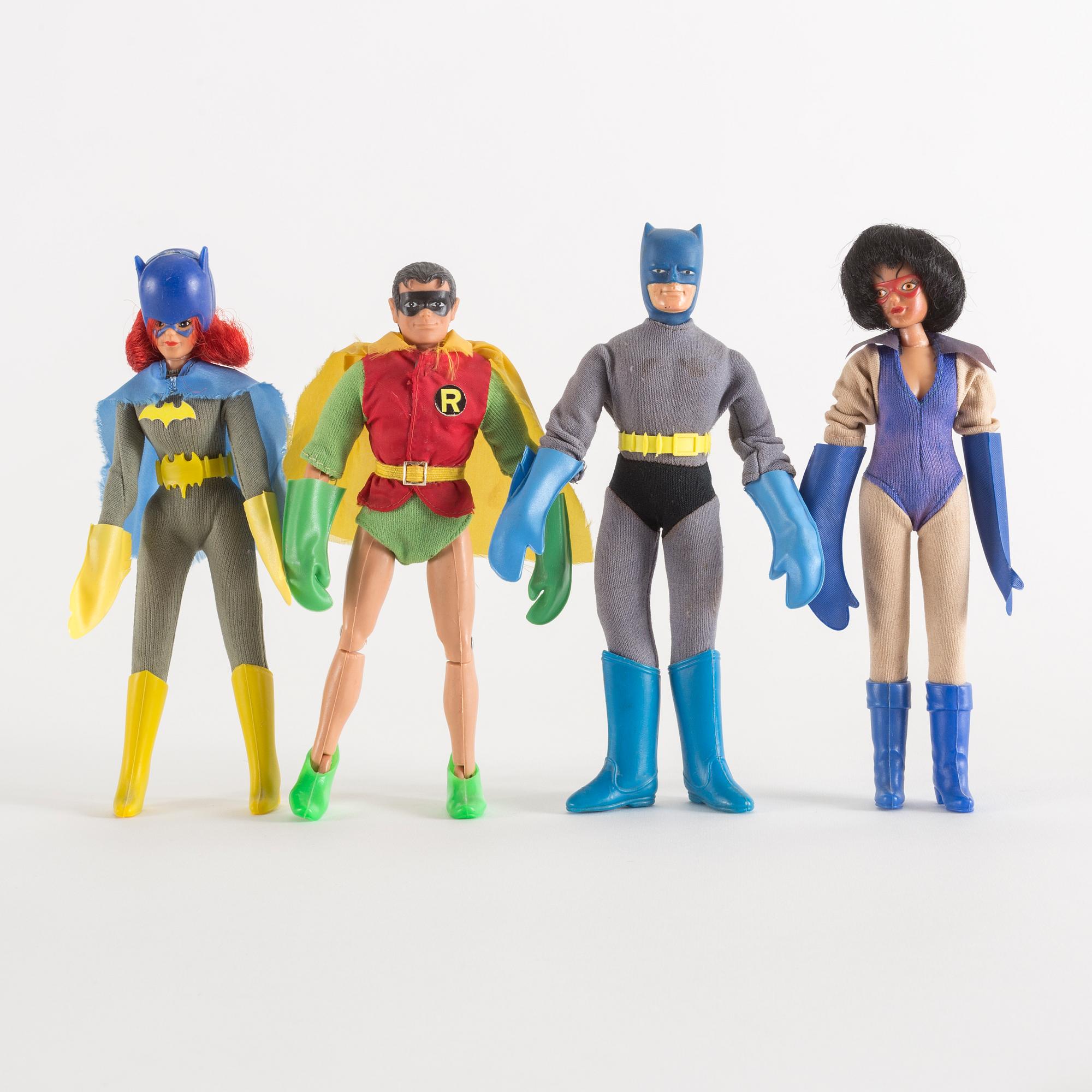 WORLDS GREATEST SUPER HEROES, 7 stycken actionfigurer, Batman, Mego, 1970-tal.