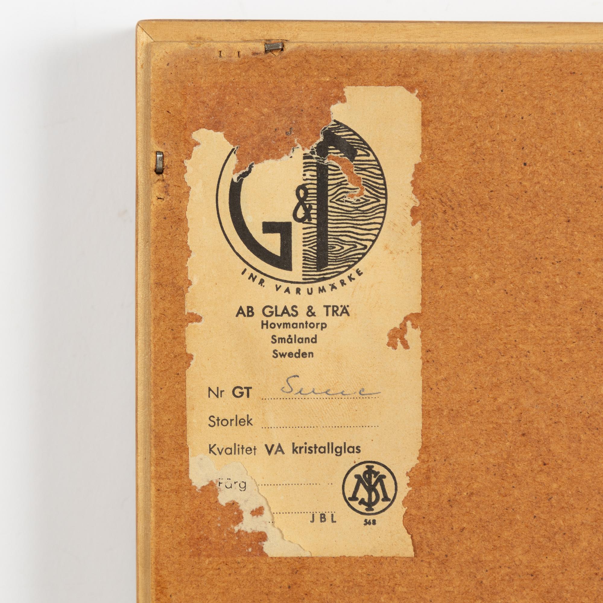 Mirror, "Sune", Glass & Wood, Hovmantorp, 1960s.