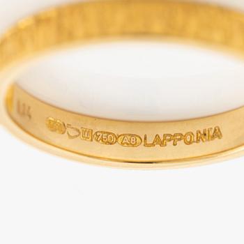 Björn Weckström, Ring, 18K gold with a round brilliant-cut diamond, Finland 1978. By Lapponia.