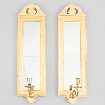 A pair of 'Regnaholm' mirror sconces, IKEA's 18th-century series, 1990s.