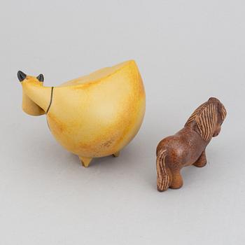 Lisa Larson, five stoneware figurines from Gustavsberg.