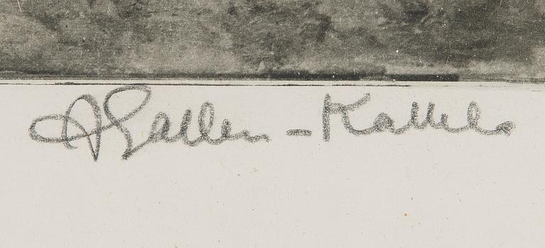 AKSELI GALLEN-KALLELA, heliogravure, signed.