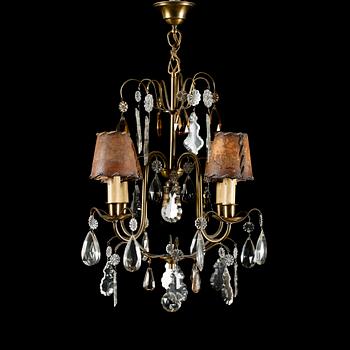 LJUSKRONA, barockstil, 1900-talets mitt, höjd 67 cm.