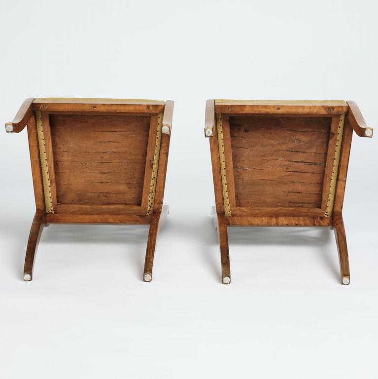 Carl Malmsten, a pair of chairs, Swedish Grace, Svenska Möbelfabrikerna Bodafors, 1920s,.