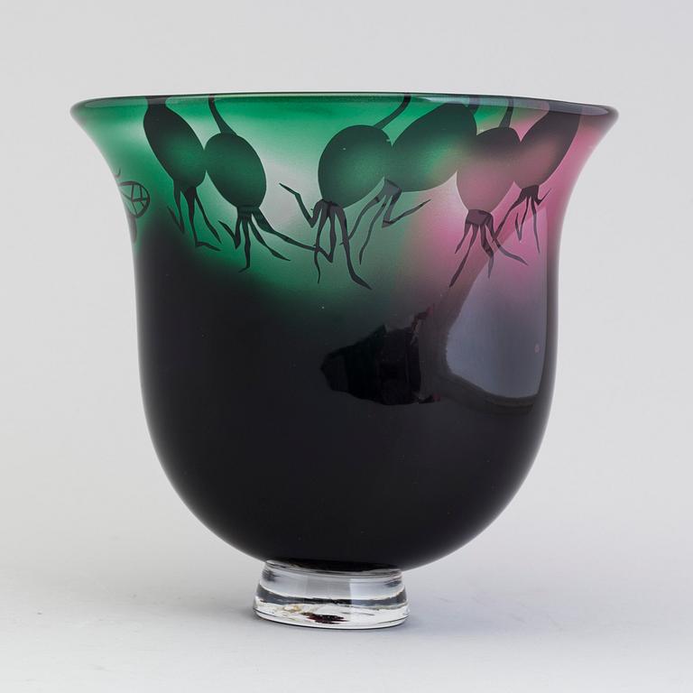 DAVID JOSEPHSON, vas, glas, 'Vas vitreum', signerad.