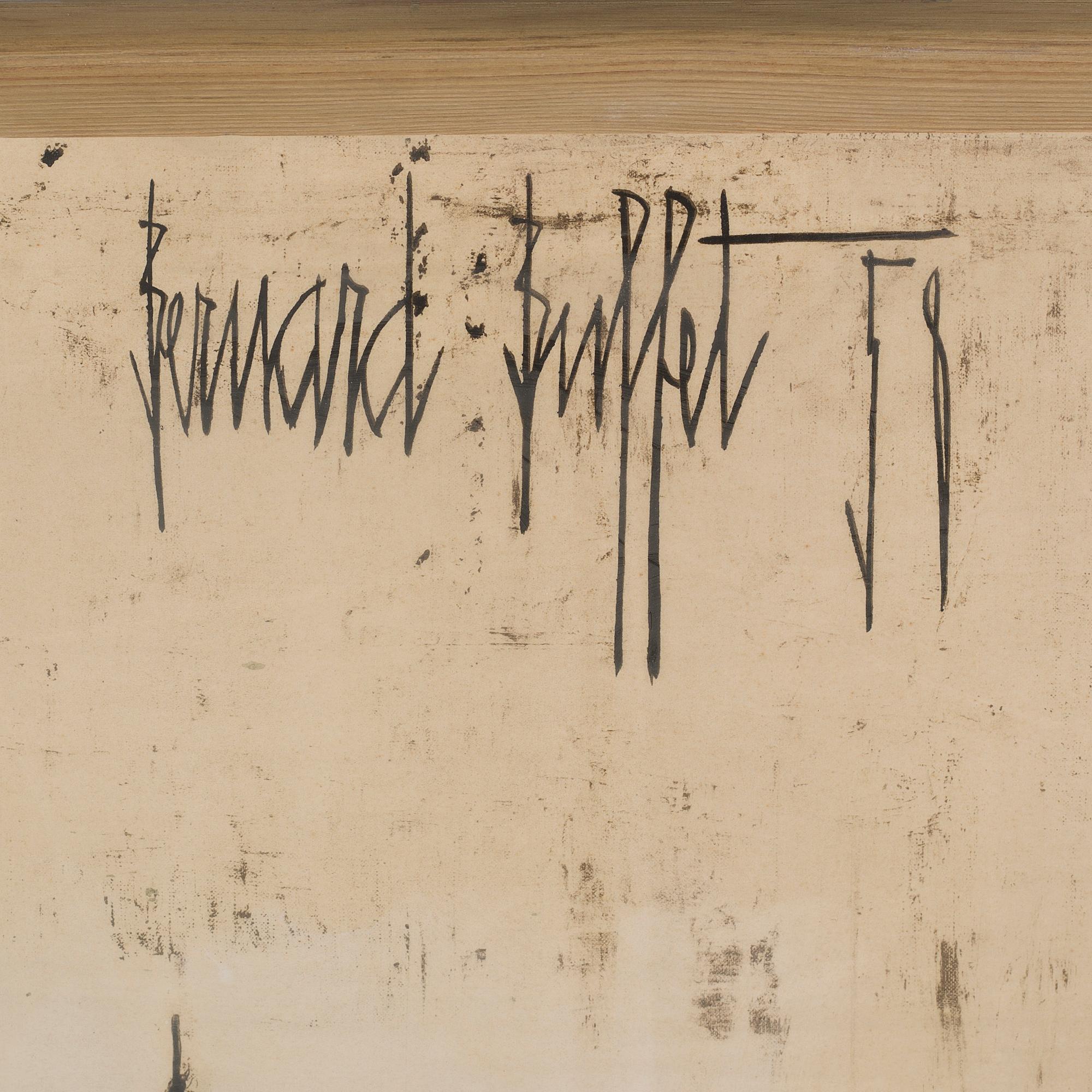 BERNARD BUFFET, lithograph in colors, signed and dated -58 in the print.