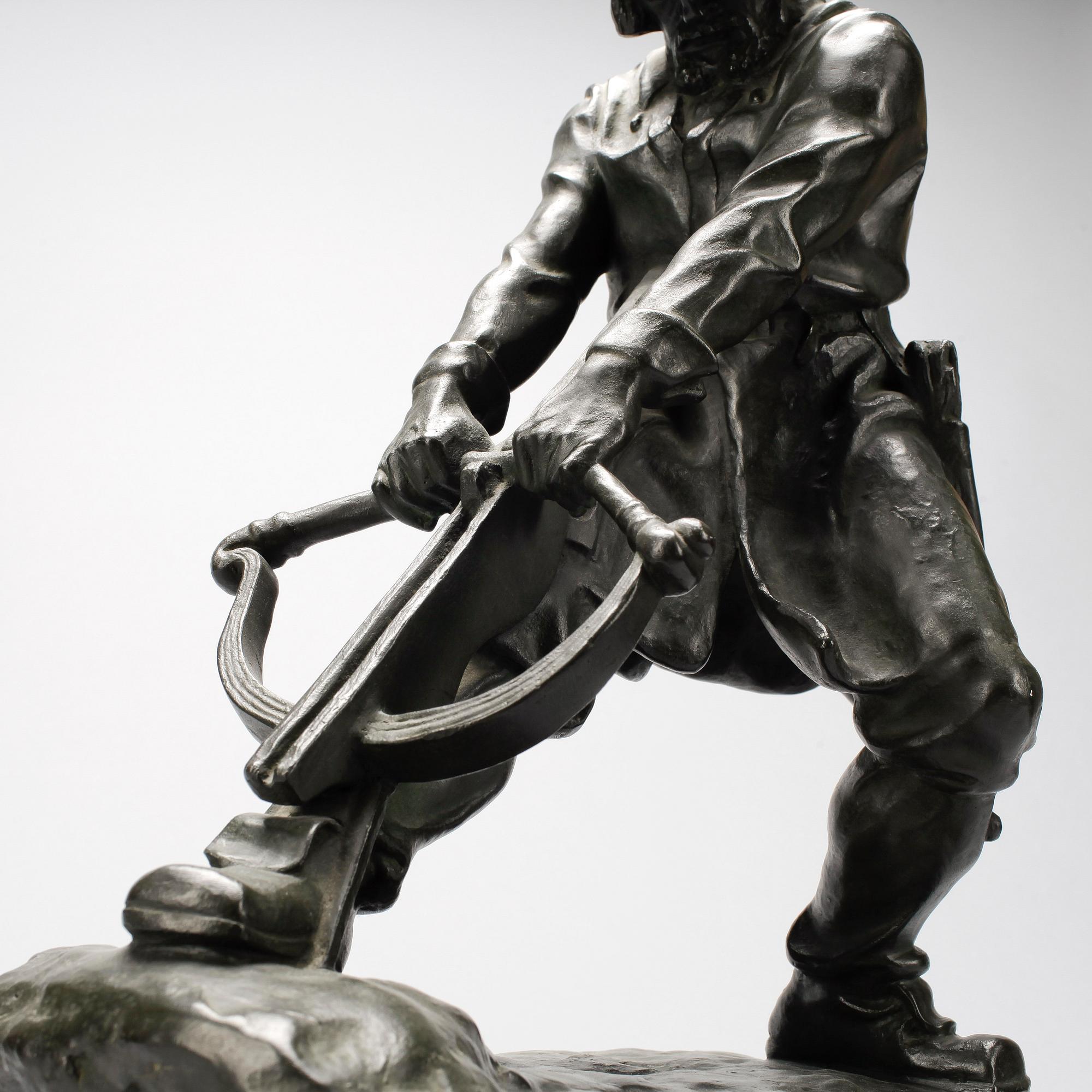 ALFRED OHLSON, skulptur, brons, signerad, gjutarstämpel Otto Meyers Eftr.