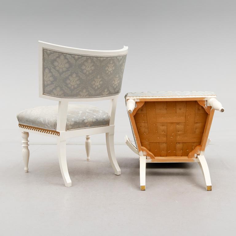 STOLAR, 1 par, gustaviansk stil, 1900-talets mitt.