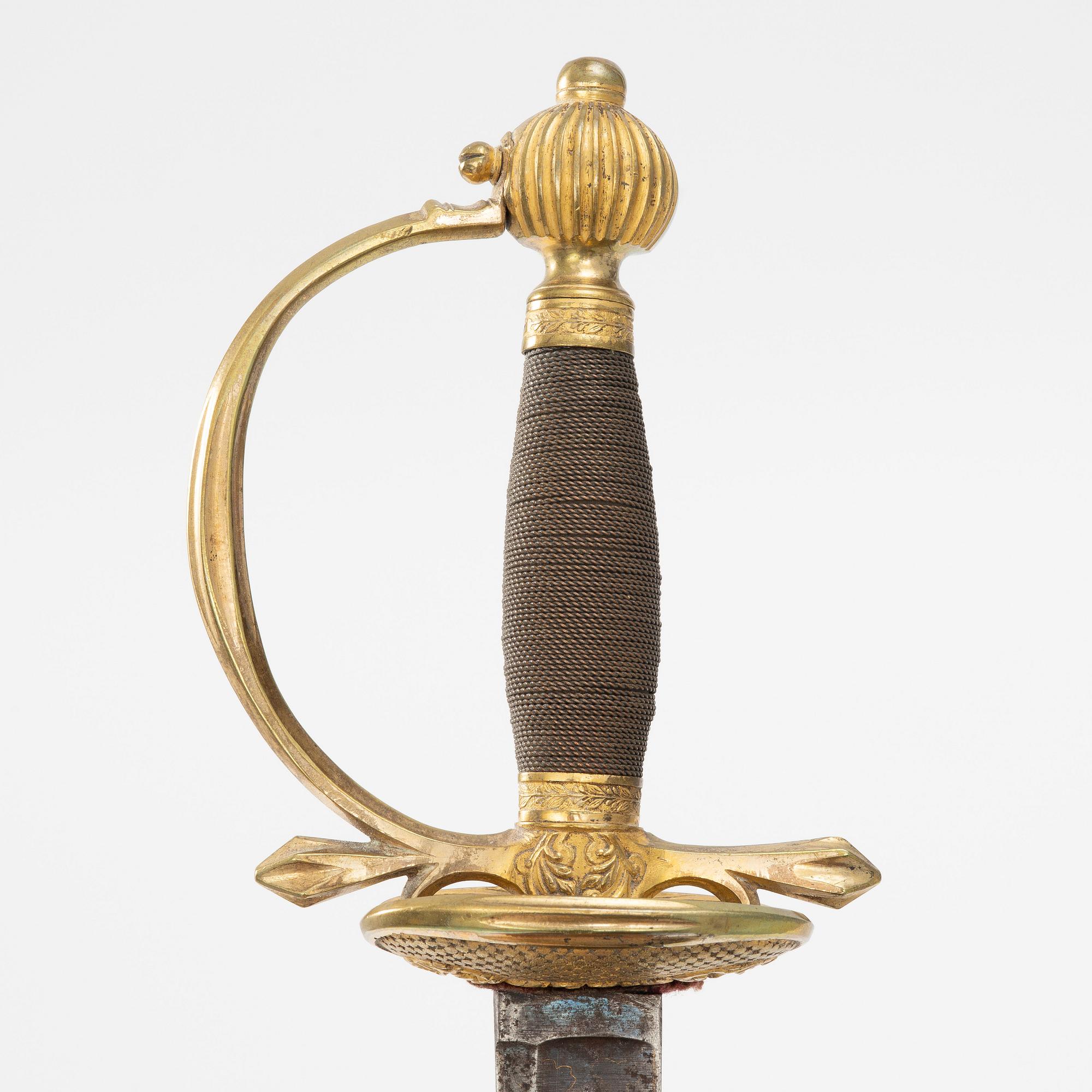 A Swedish infantry officers's sword, 1820s/30s.