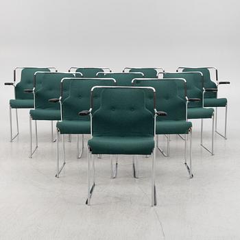 Bruno Mathsson, a set of 10  "Mia" chairs, Bruno Mathsson International.