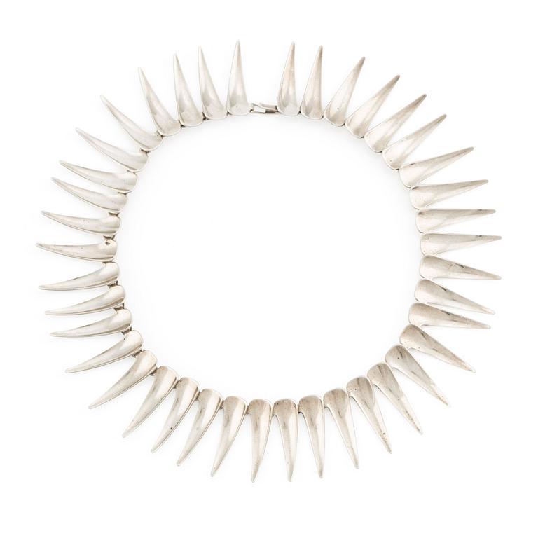 Atelier Borgila, a necklace, sterling silver, Stockholm 1956, design Bengt Wettersjö.