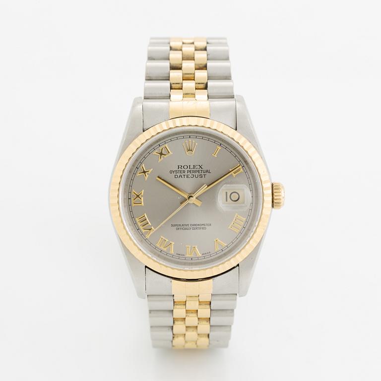 Rolex, Oyster Perpetual, Datejust, Chronometer, armbandsur, 36 mm.