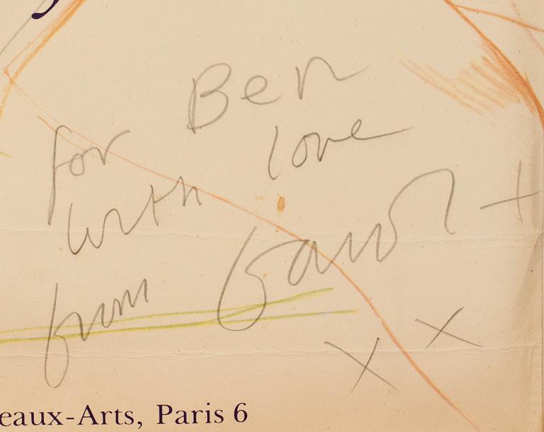 DAVID HOCKNEY, efter, Affisch, signerad med dedikation.