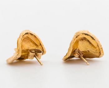 BJÖRN WECKSTRÖM, a pair of ear rings, 14k gold, Lapponia, 1971,