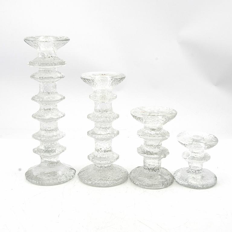 Timo Sarpaneva, 11 "Festivo" candlesticks, Iittala Finland, late 20th century.