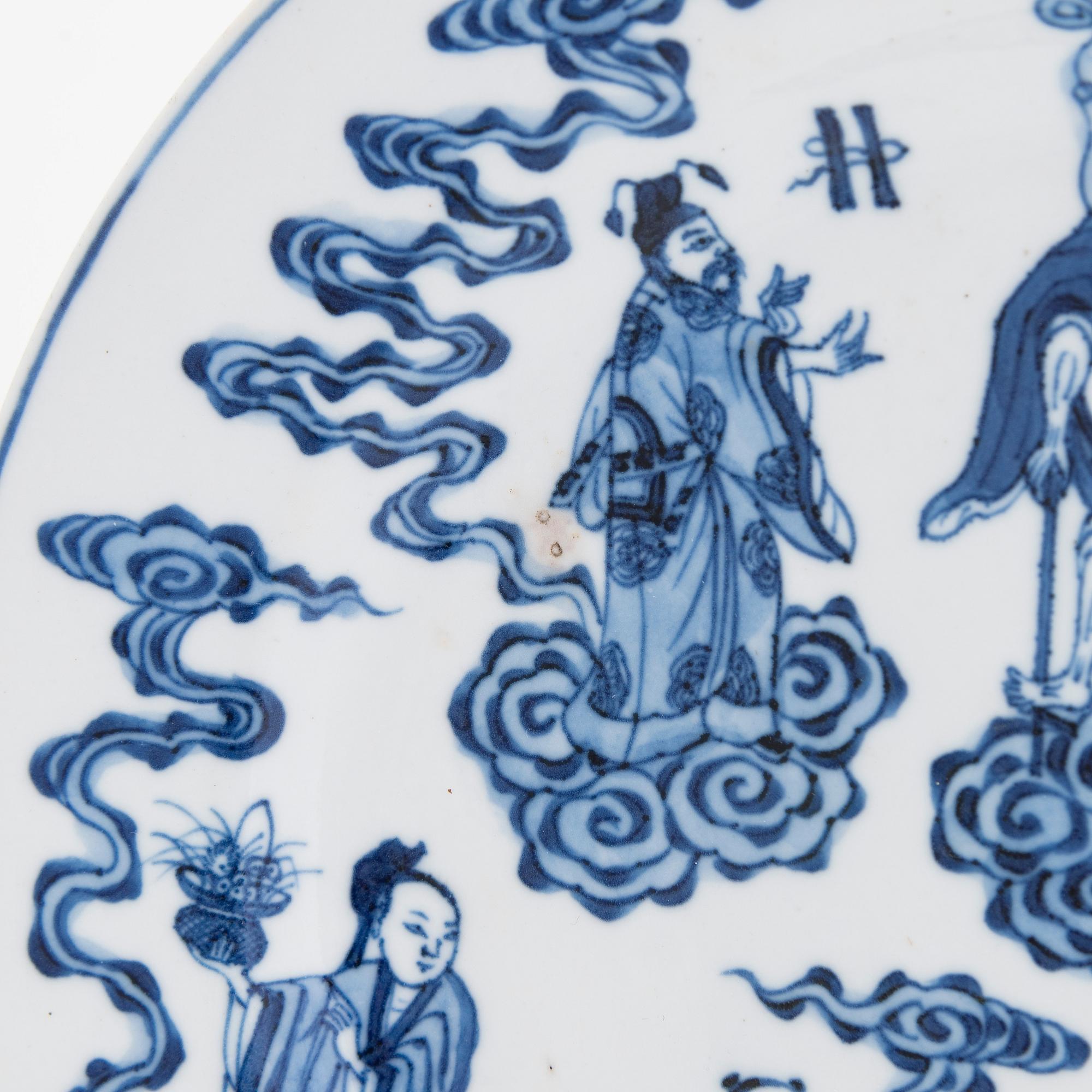 Tallrik, porslin, signerad, sen Qingdynasti.