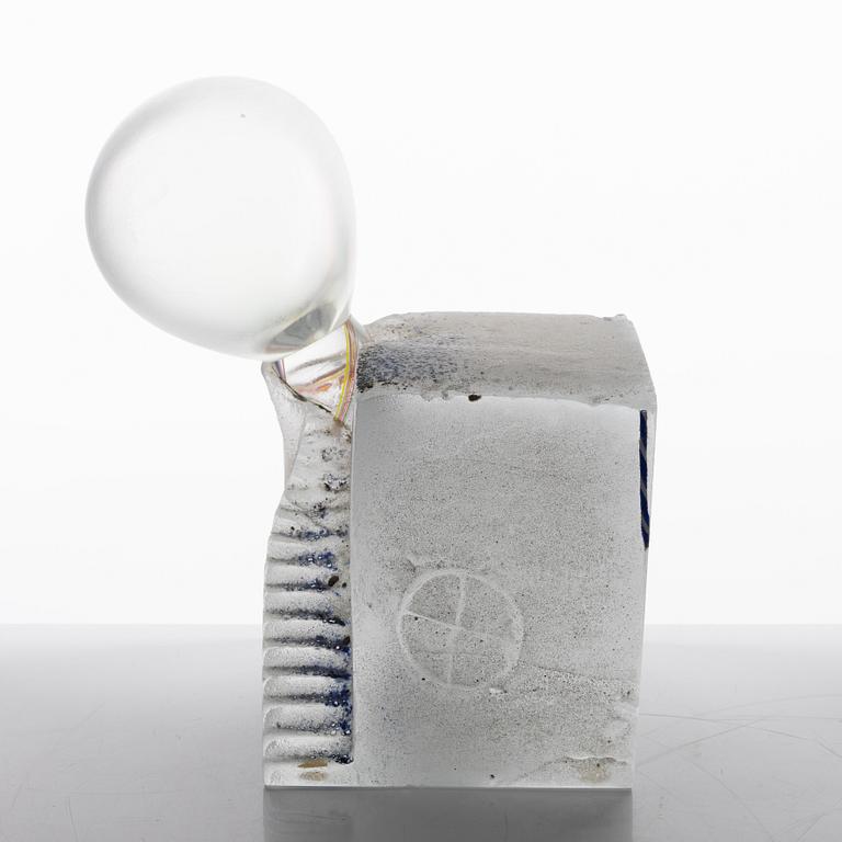 Bertil Vallien, skulptur, glas, Kosta Boda, signerad.