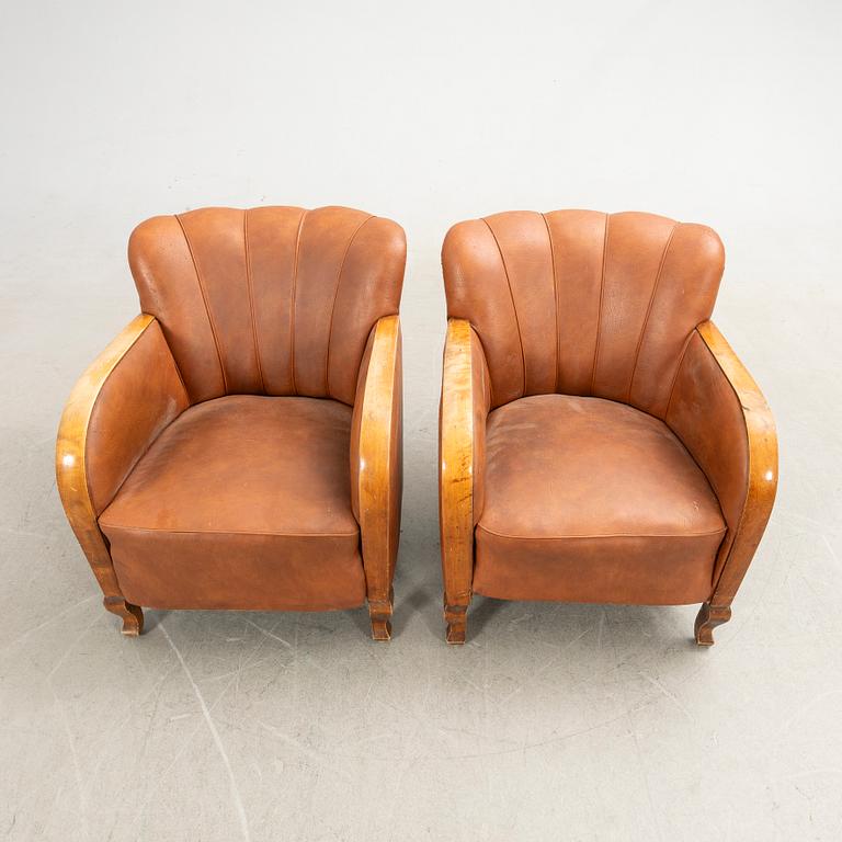 Armchairs, a pair, Swedish modern, 1930s/40s.