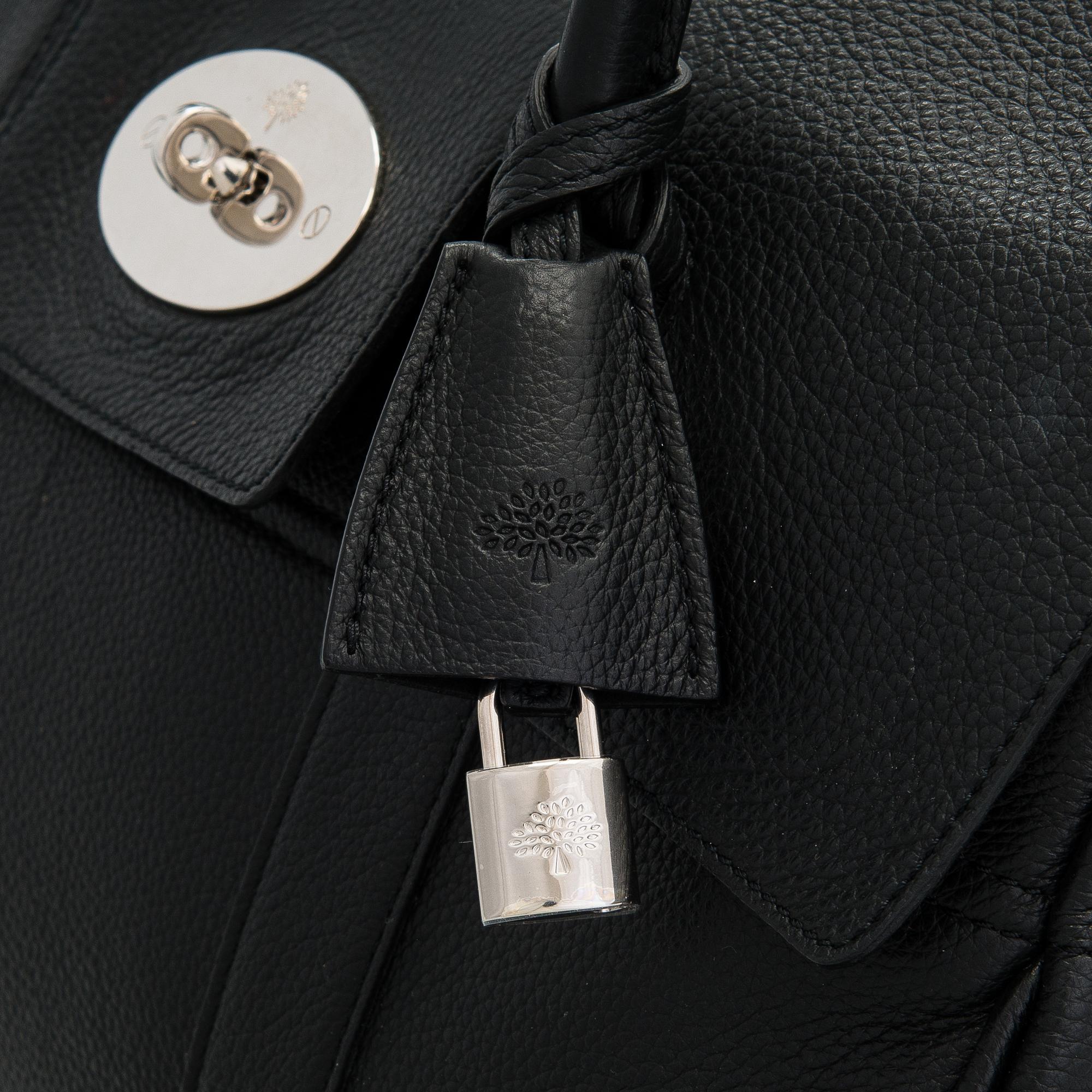 Mulberry, a black leather 'Bayswater' handbag.