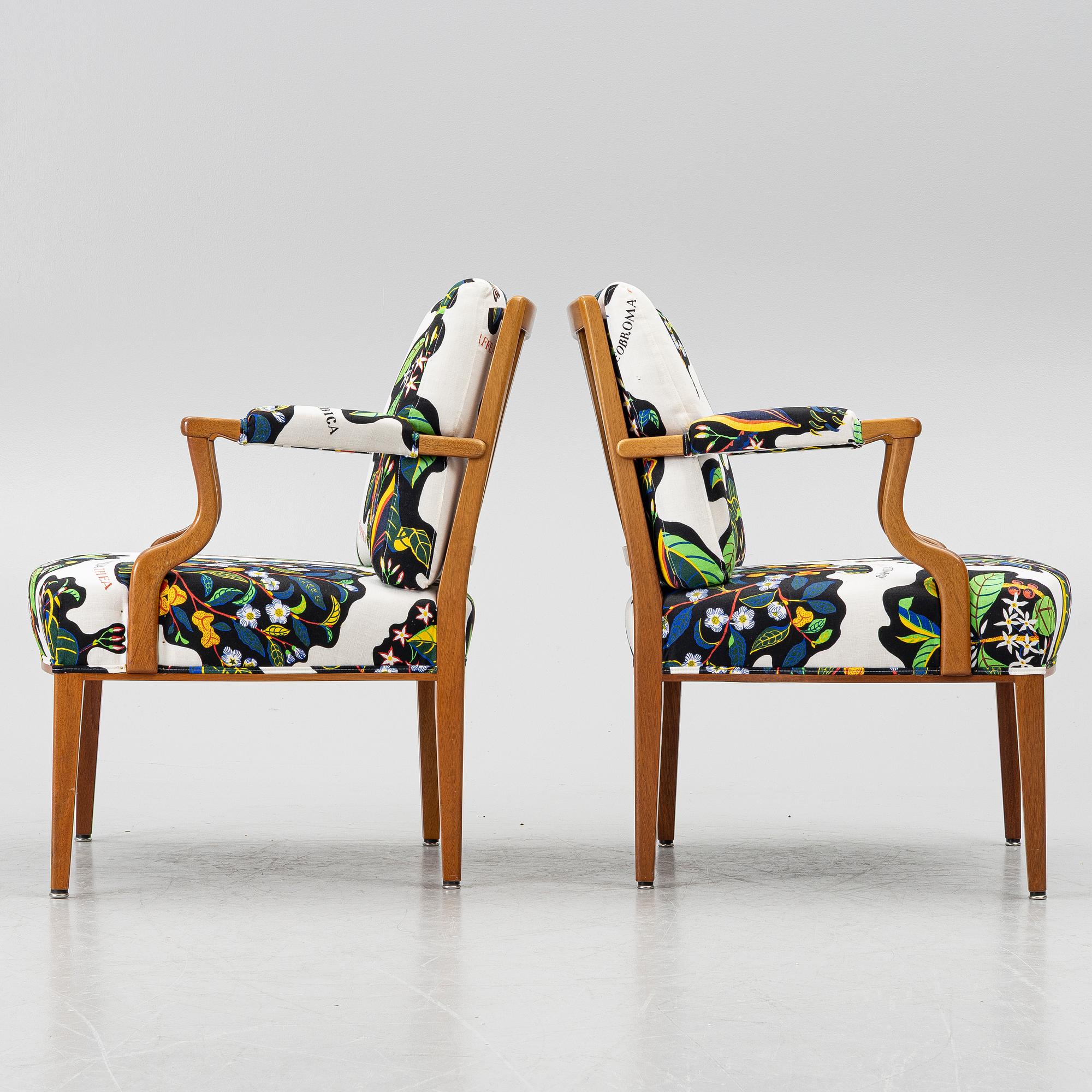 Josef Frank, a pair of model 969 armchairs, Svenskt Tenn, 2014.