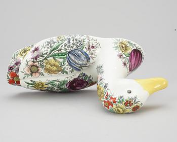 A Piero Fornasetti "Anitra fiorata" tureen, Milano, Italy.