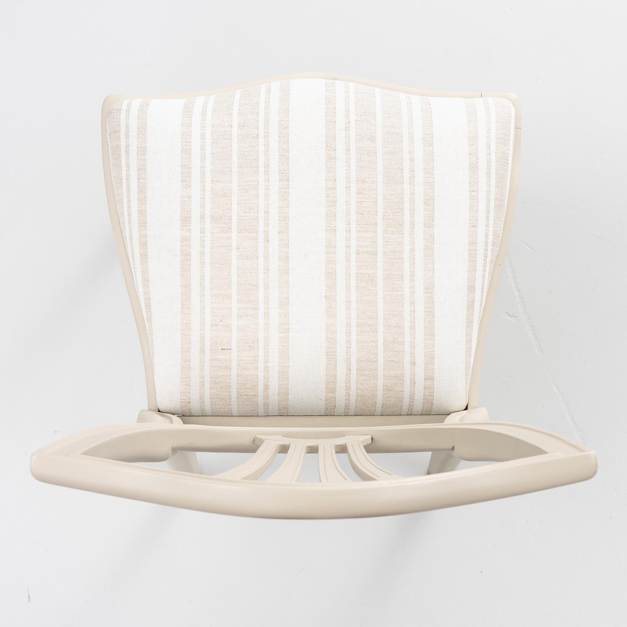 A dining table with 10 chairs, Gustavian Style dining suite, second half of the 20th century.