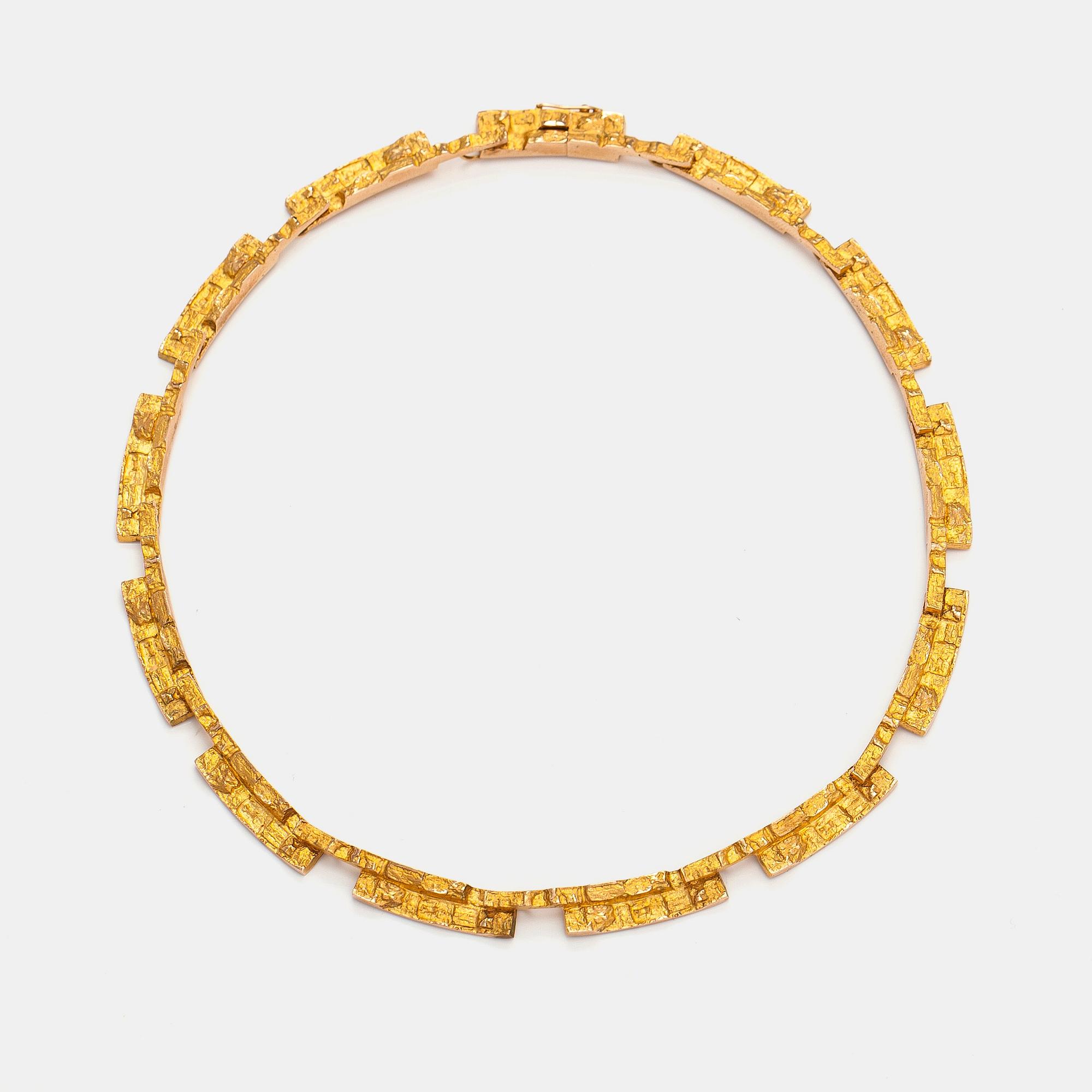 Björn Weckström, "Big Tundra", a 14K gold necklace. Lapponia 1972.