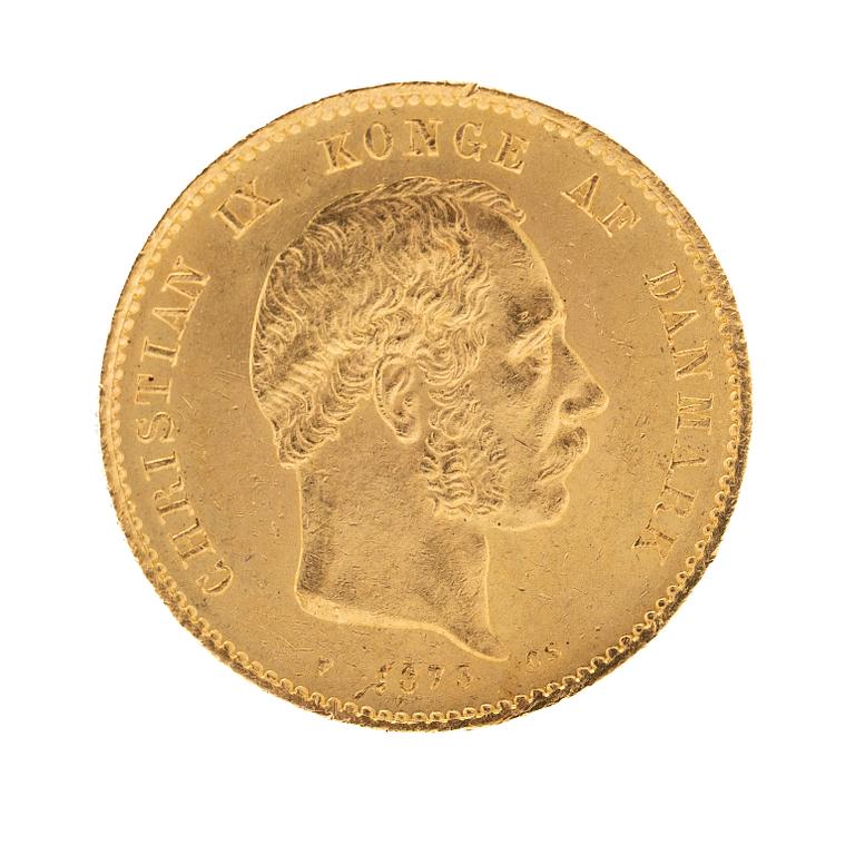 Guldmynt, 20 kroner, Christian IX, Danmark, 1873.