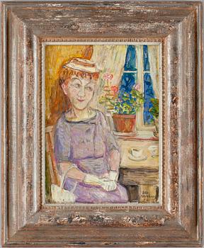 OLLE NORDBERG, olja på pannå, sign o dat 56.