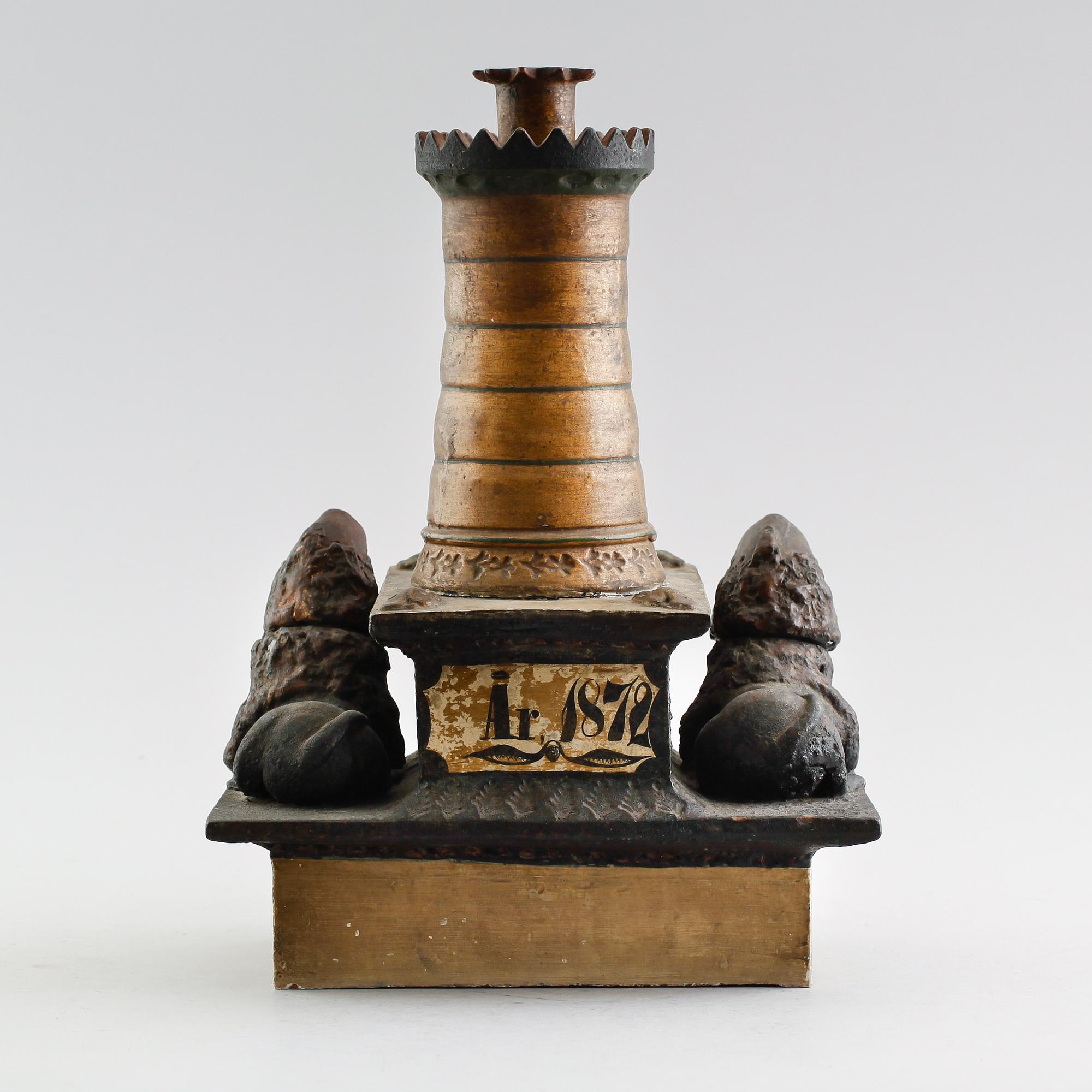 SKRIVSTÄLL, keramik, 1800-talets andra hälft.