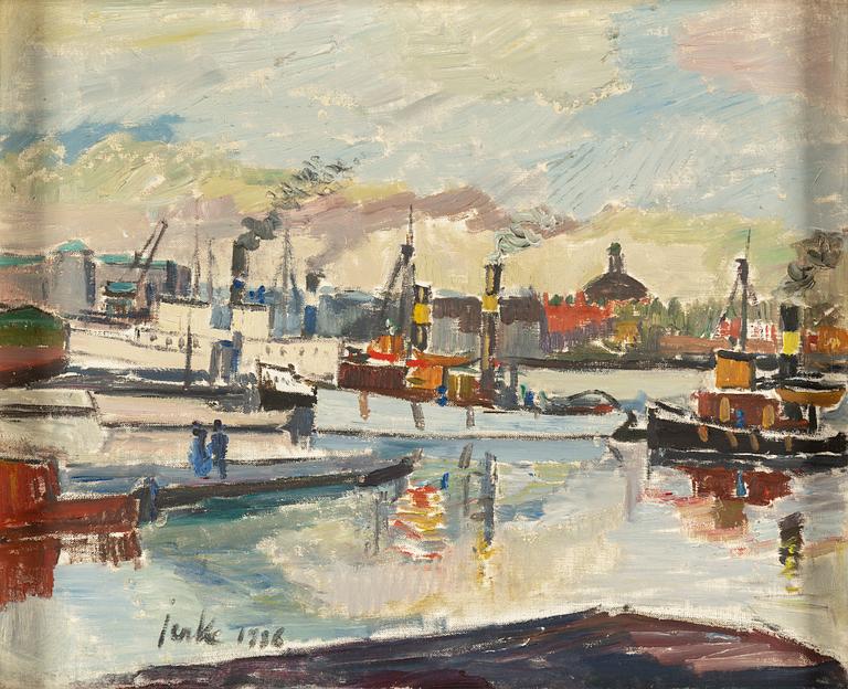 Erik Jerken, oil on canvas, signed and dated 1936.