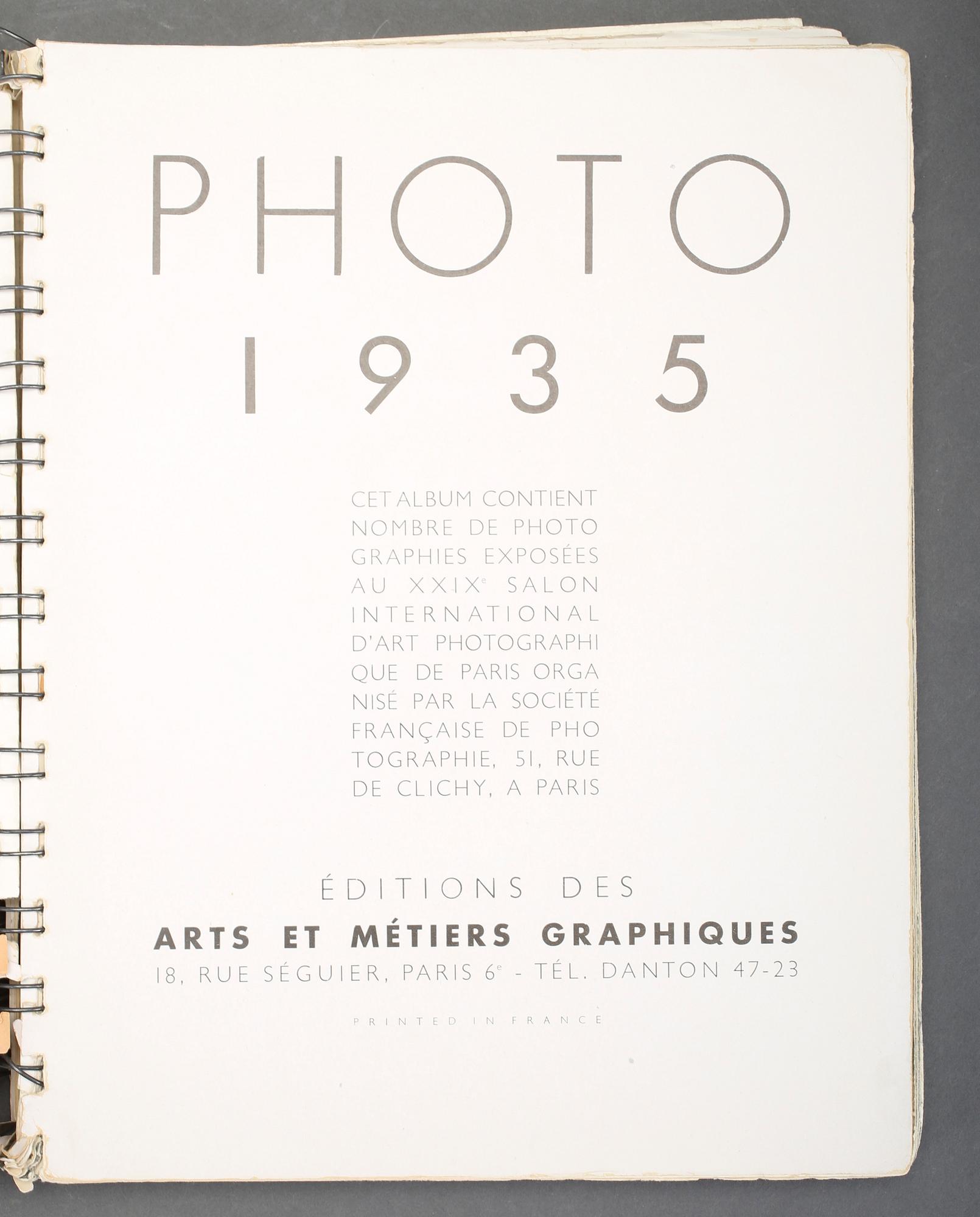 FOTOBÖCKER, 3 st, Photo Graphie, 1931, 1935, 1936, Edition des Arts et Métiers Graphiques, Paris.