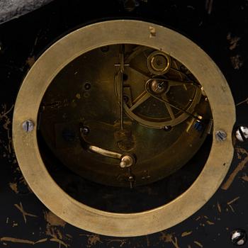 A French mid-19th century Japy Frères, mantelclock.